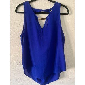 Royal Blue Tank Top with Gold Detail